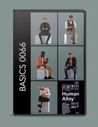 Set of 3D men talking on the phone