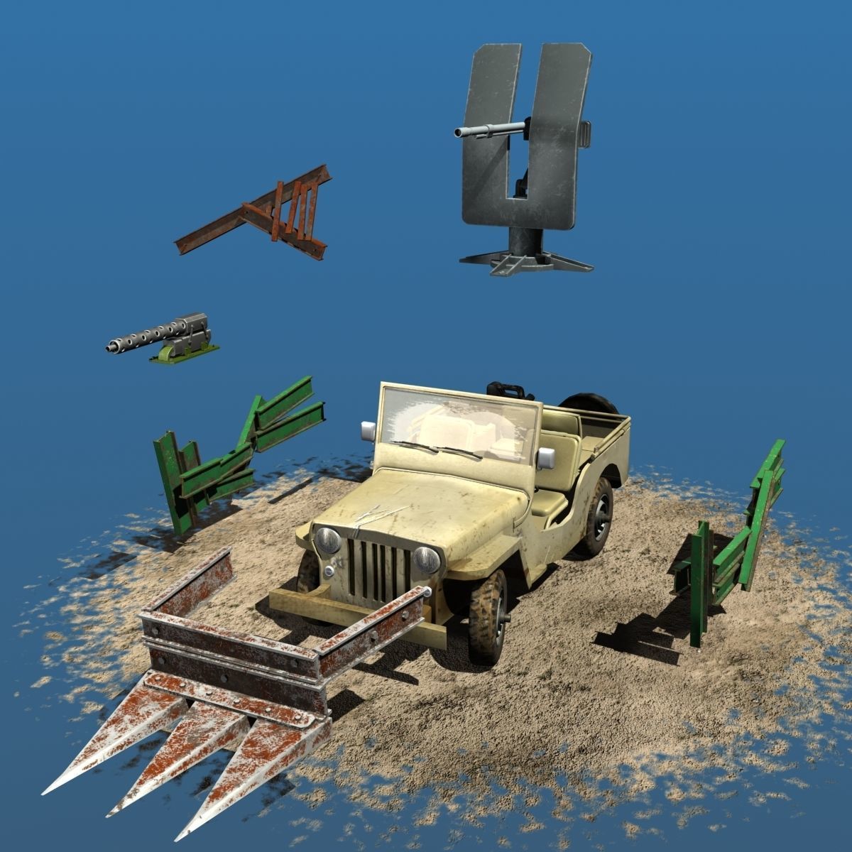 Car Build Battle 3D model Offroad Battle Car 05 VR / AR / low-poly | CGTrader