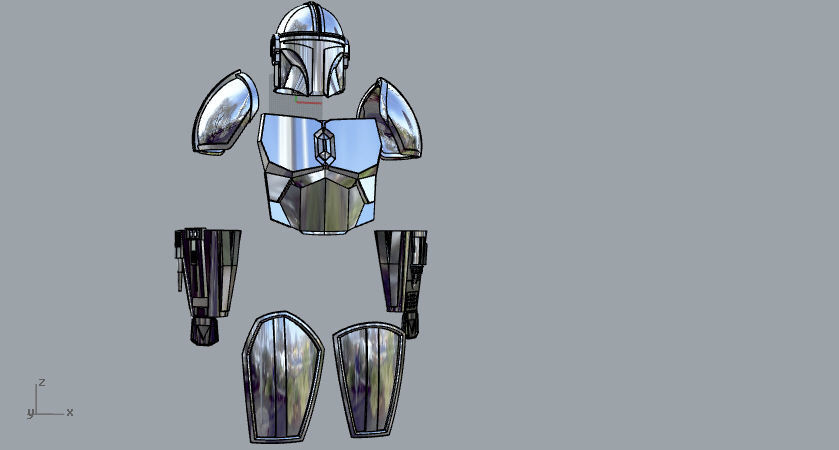 Full Beskar armor from The Mandalorian UPDATED 3D print model_1