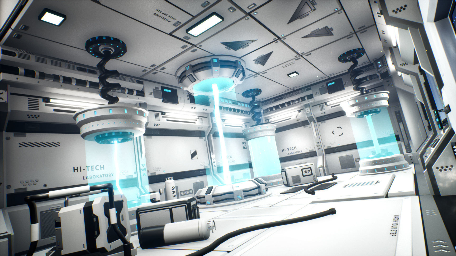 STYLIZED - Sci-Fi Corridor Packs Low-poly 3D model_34