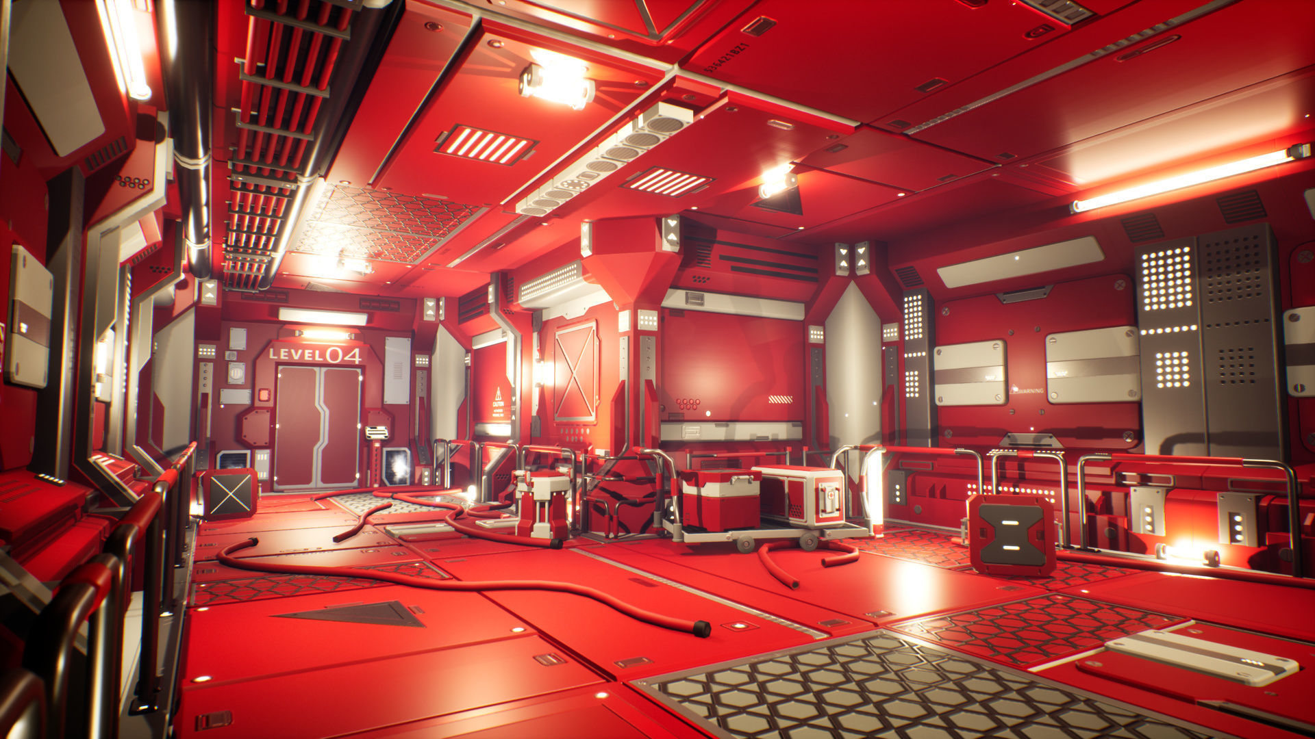STYLIZED - Sci-Fi Corridor Packs Low-poly 3D model_7