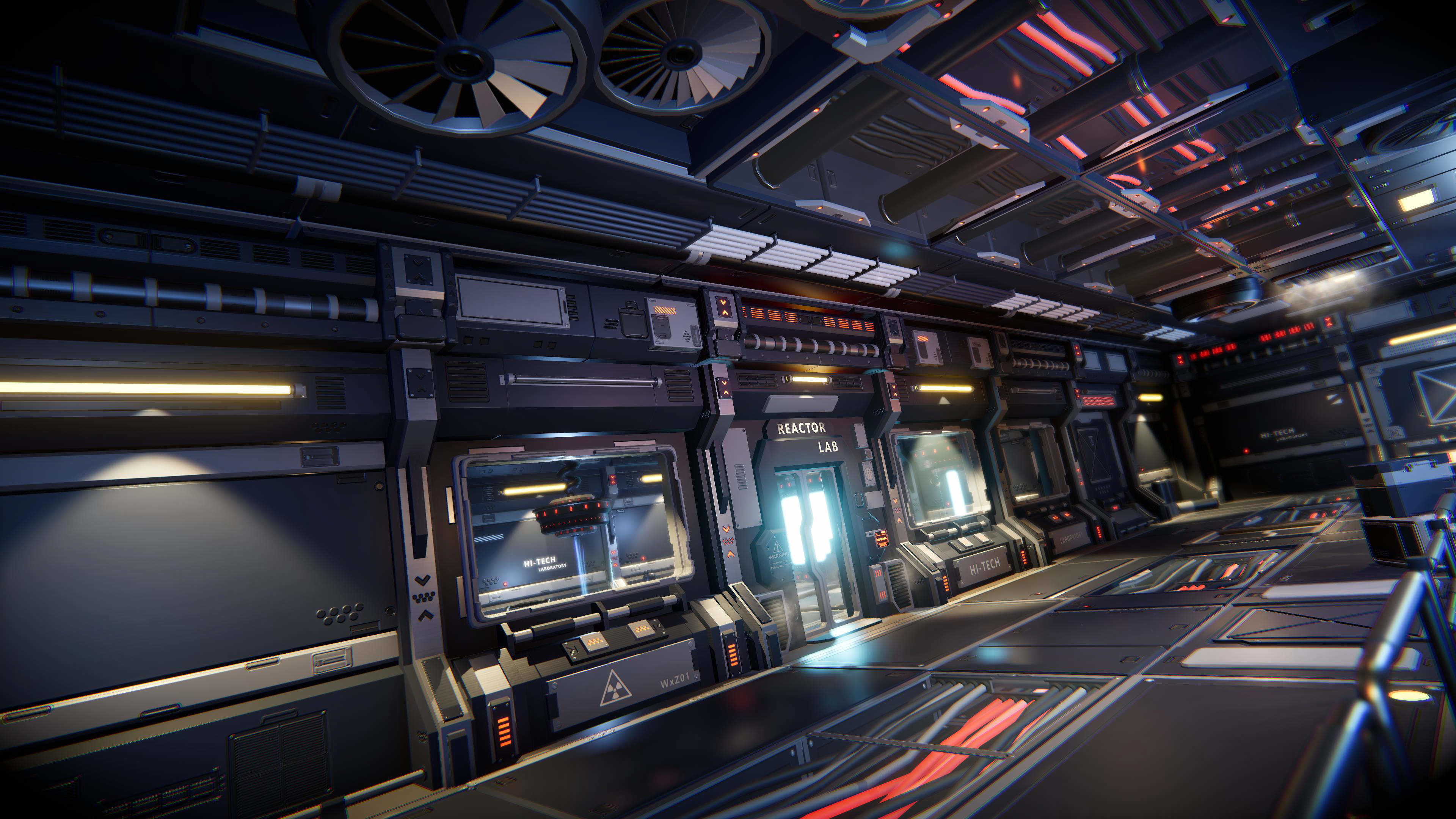 STYLIZED - Sci-Fi Corridor Packs Low-poly 3D model_23