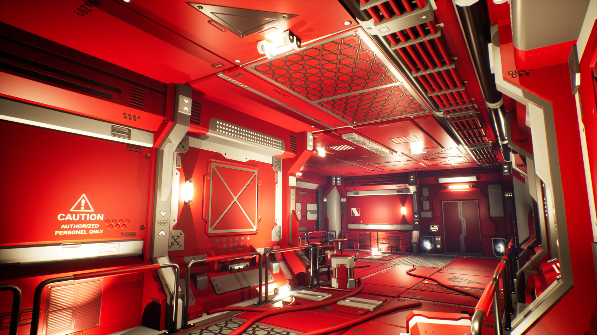 STYLIZED - Sci-Fi Corridor Packs Low-poly 3D model_37