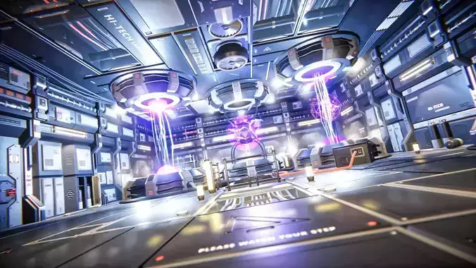 STYLIZED - Sci-Fi Corridor Packs Low-poly 3D model