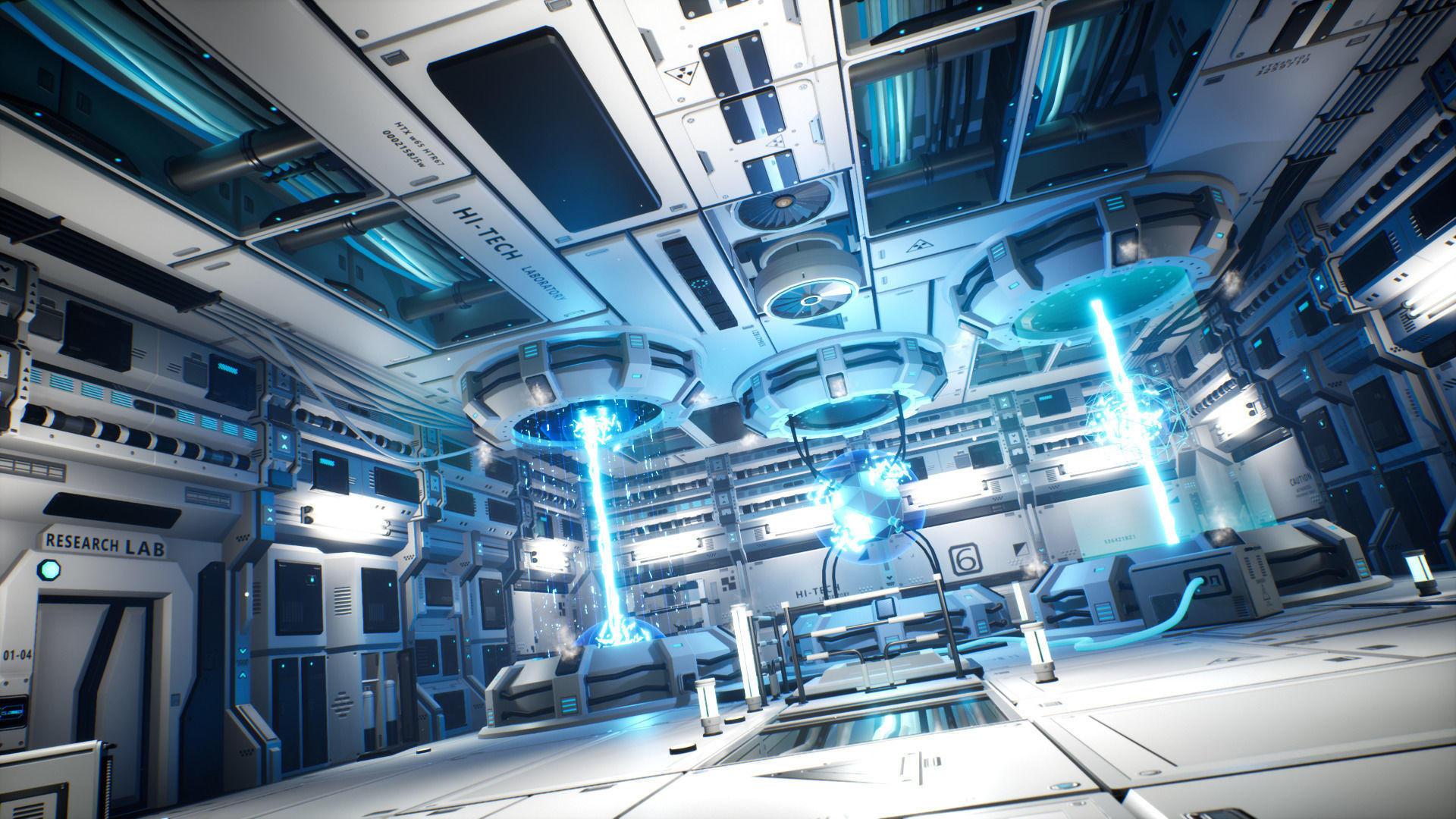 STYLIZED - Sci-Fi Corridor Packs Low-poly 3D model_39