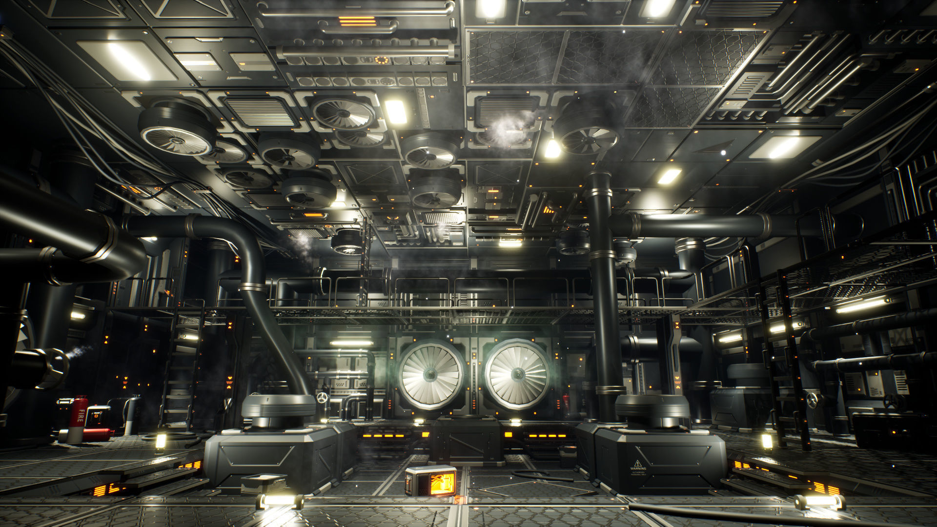 STYLIZED - Sci-Fi Corridor Packs Low-poly 3D model_6