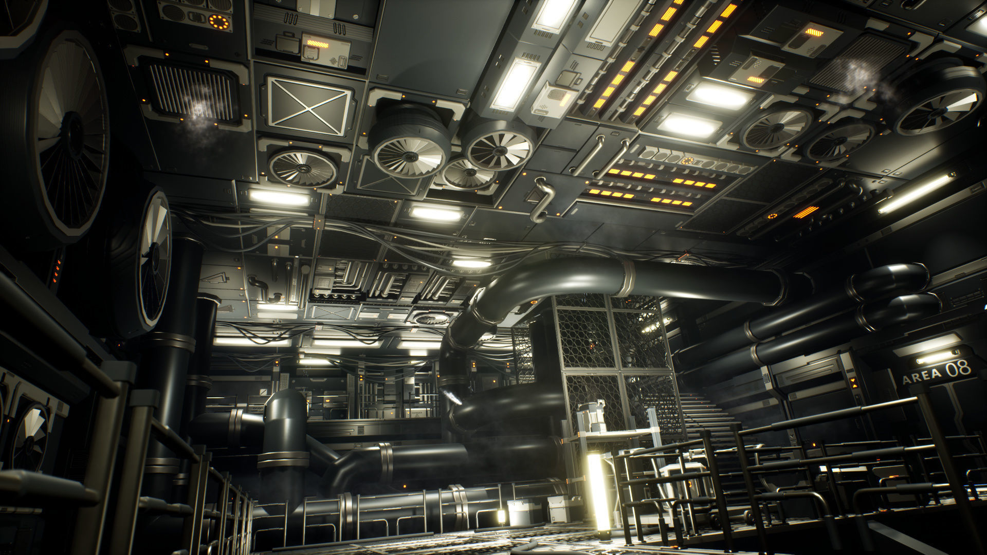STYLIZED - Sci-Fi Corridor Packs Low-poly 3D model_35