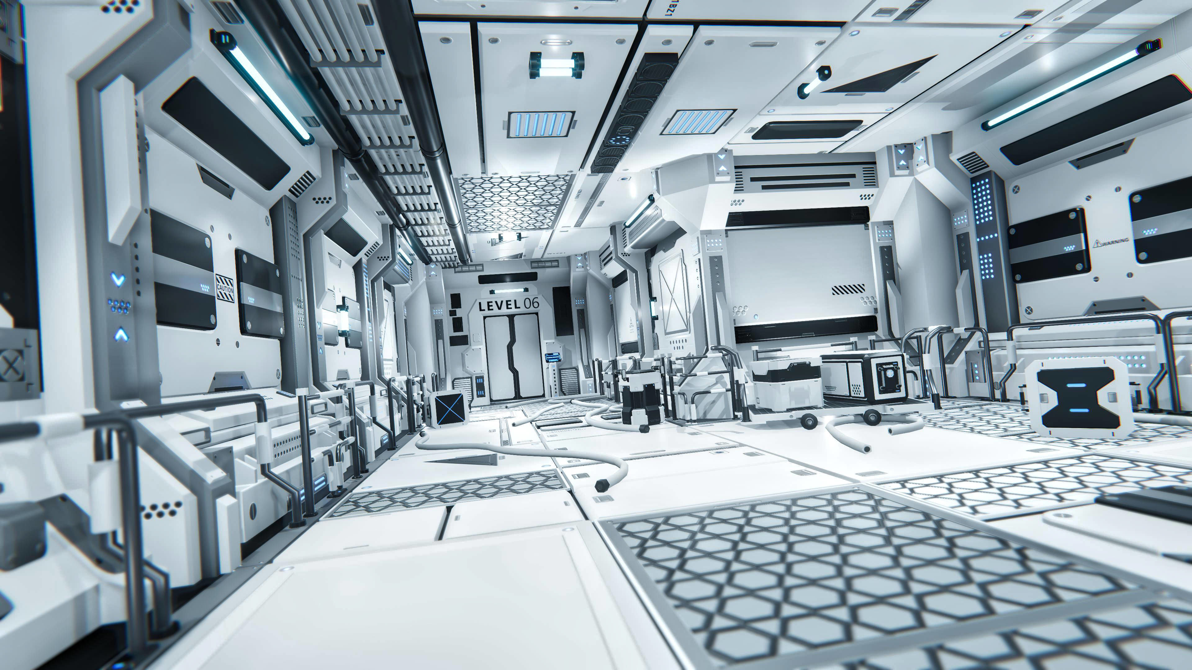 STYLIZED - Sci-Fi Corridor Packs Low-poly 3D model_28