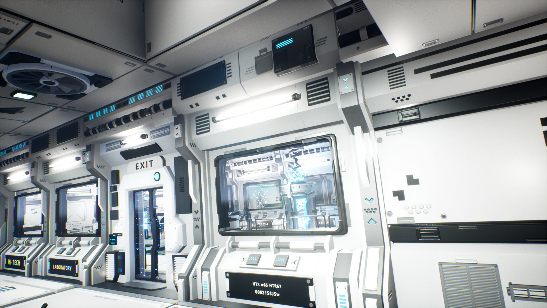 STYLIZED - Sci-Fi Corridor Packs Low-poly 3D model_48