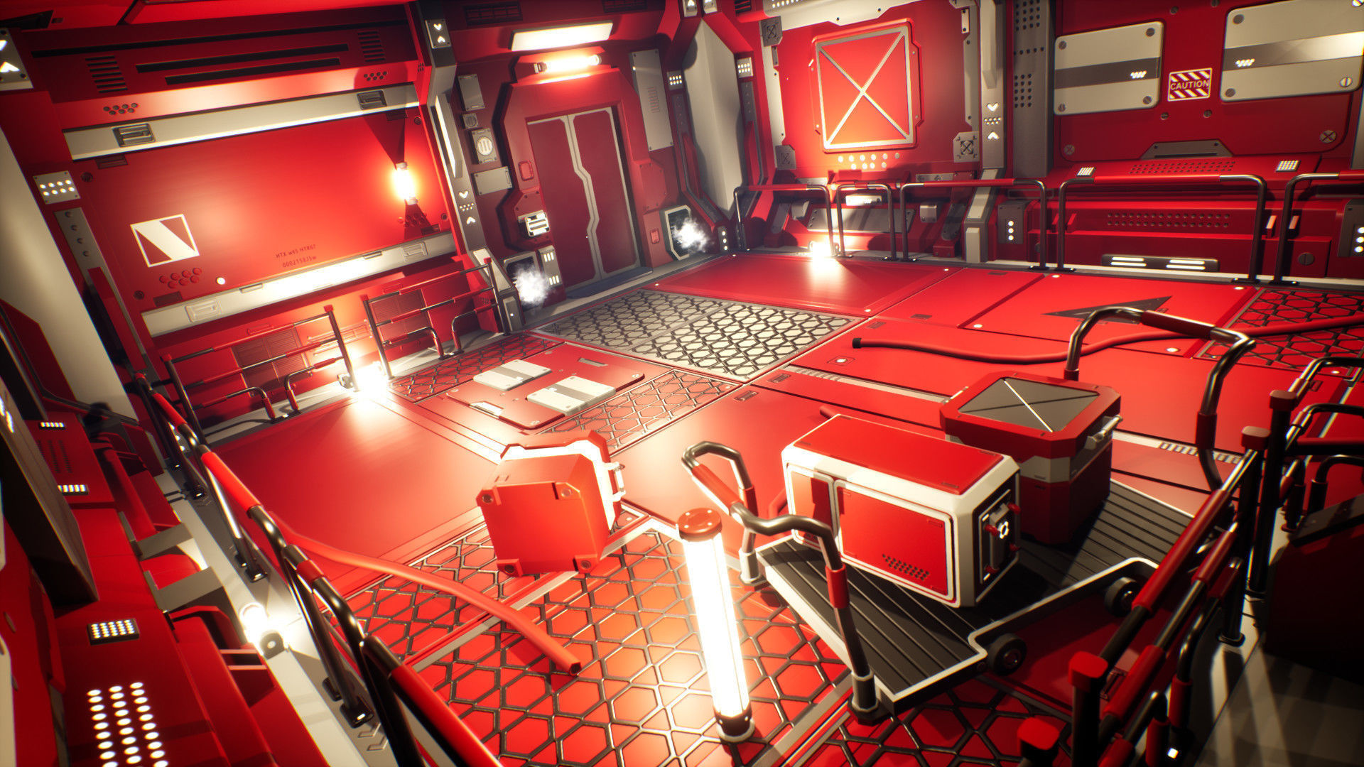 STYLIZED - Sci-Fi Corridor Packs Low-poly 3D model_36
