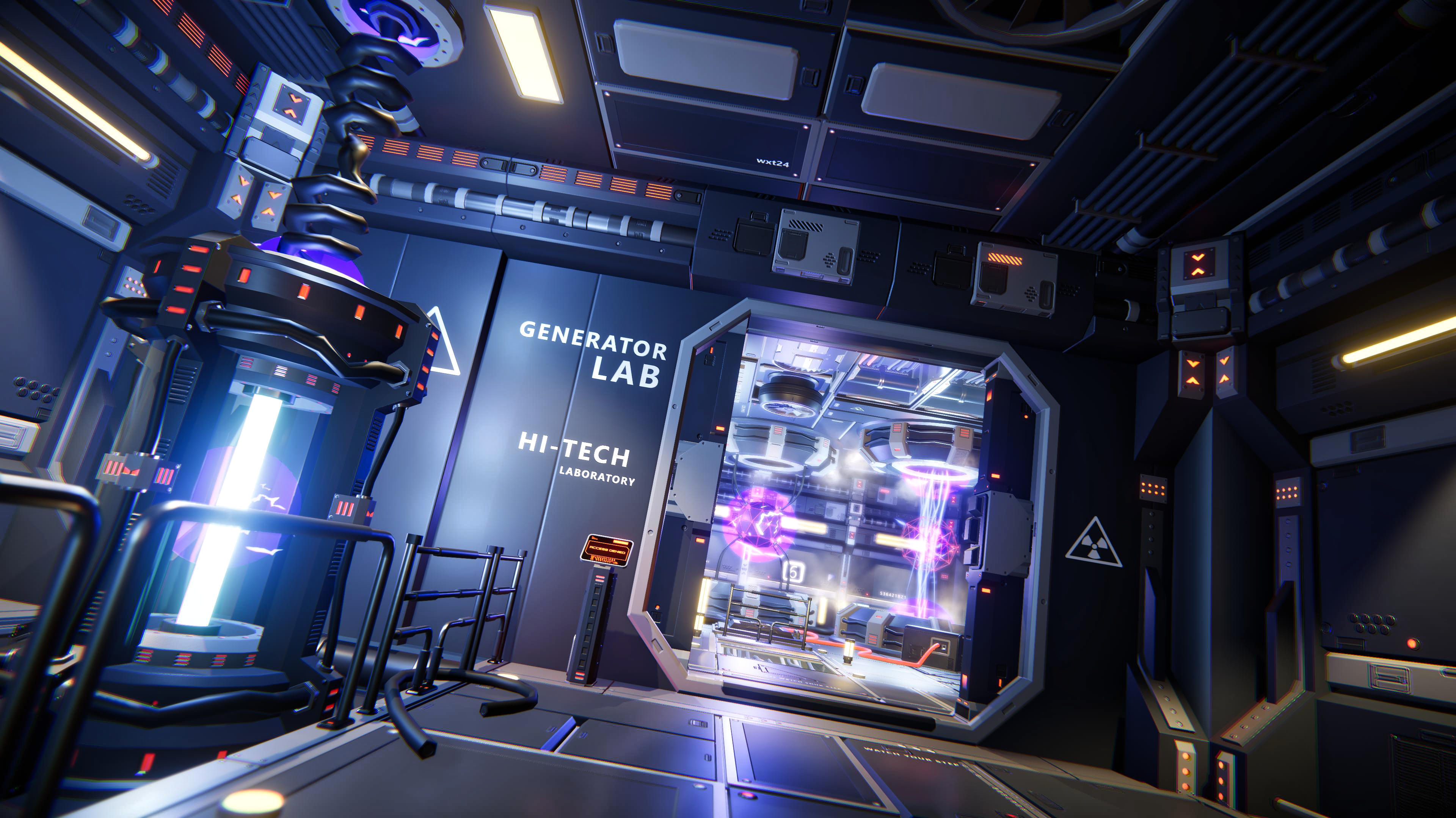 STYLIZED - Sci-Fi Corridor Packs Low-poly 3D model_16