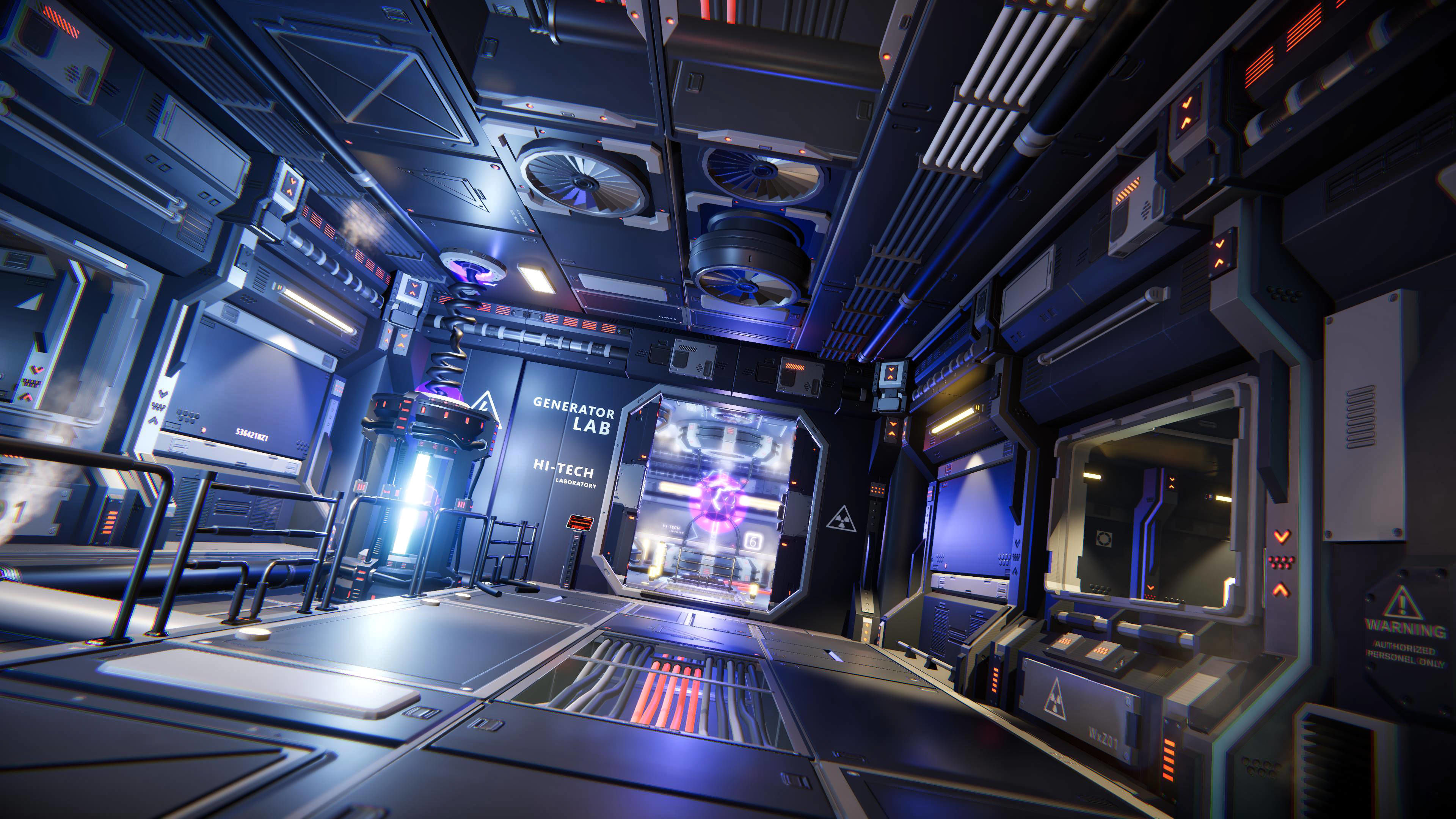 STYLIZED - Sci-Fi Corridor Packs Low-poly 3D model_14
