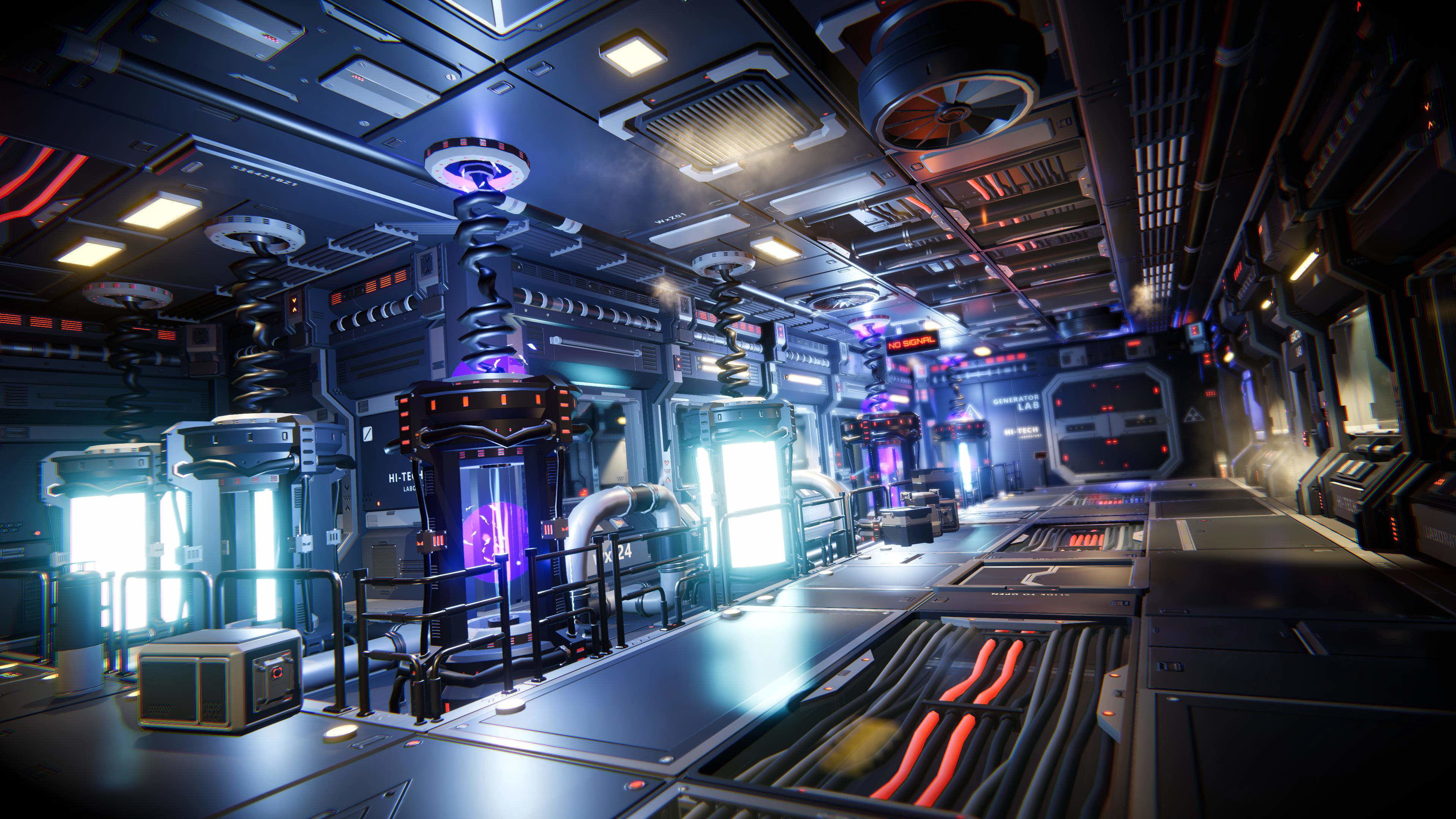 STYLIZED - Sci-Fi Corridor Packs Low-poly 3D model_15