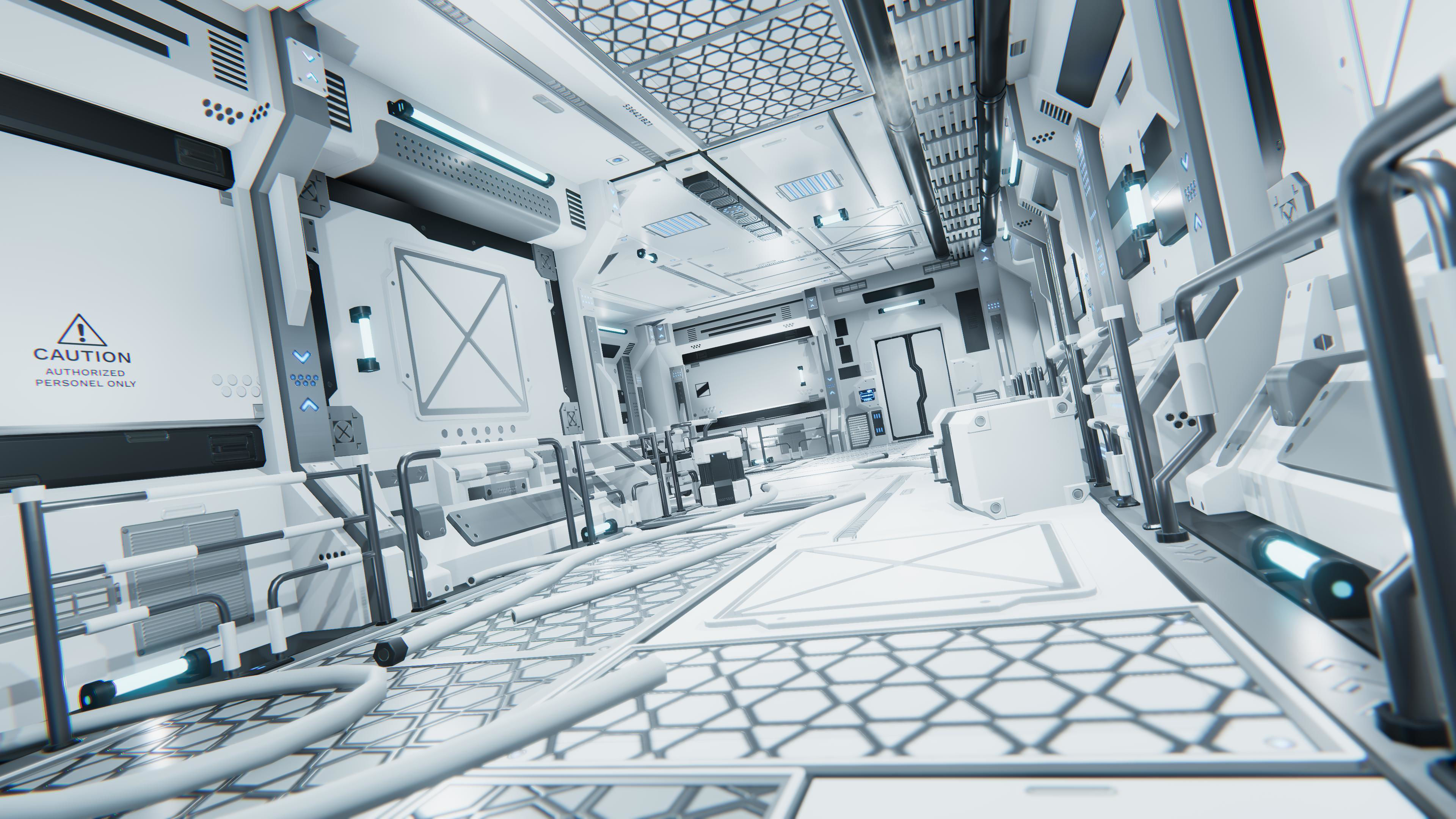 STYLIZED - Sci-Fi Corridor Packs Low-poly 3D model_18