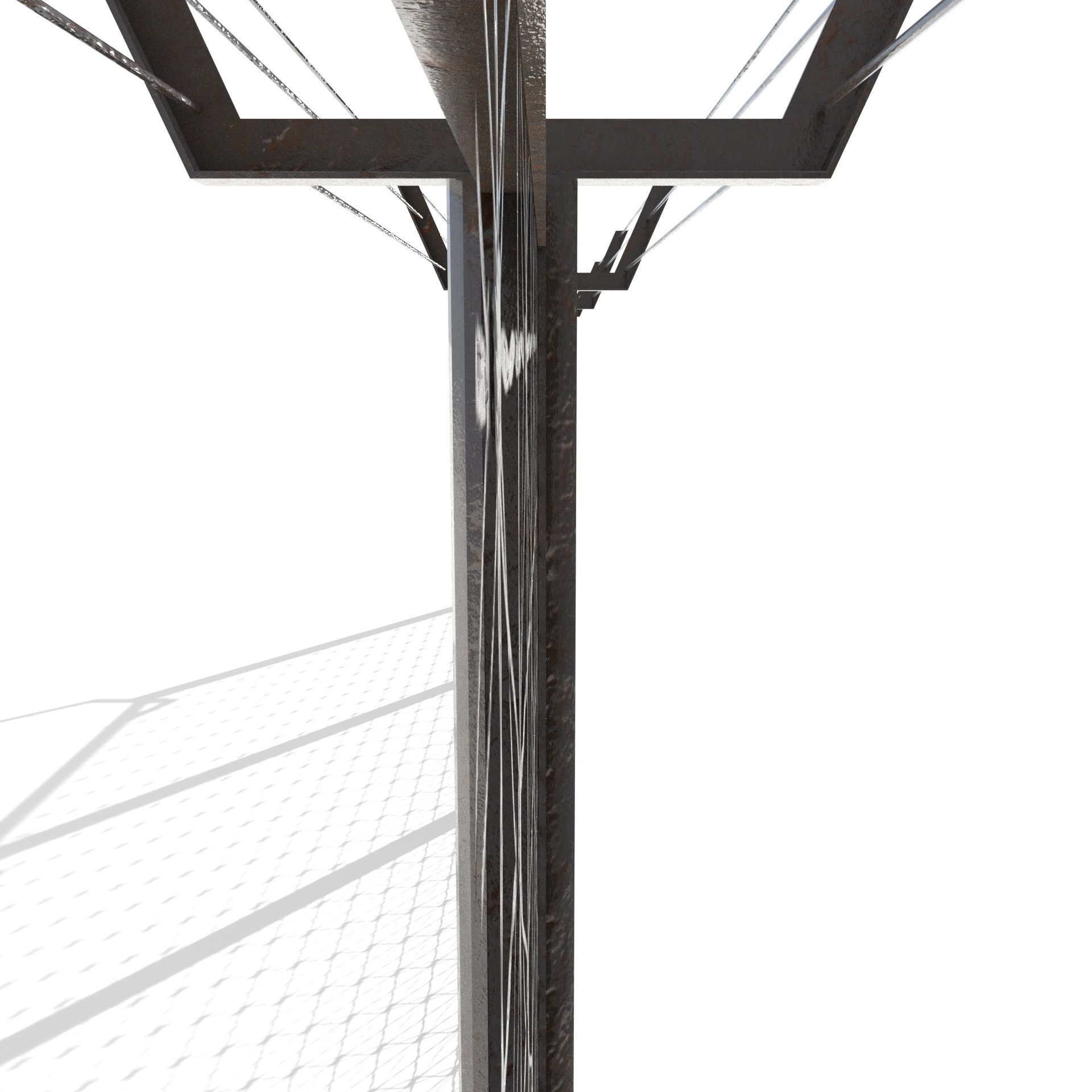 Low Poly Modular Fence 1 Low-poly 3D model_3