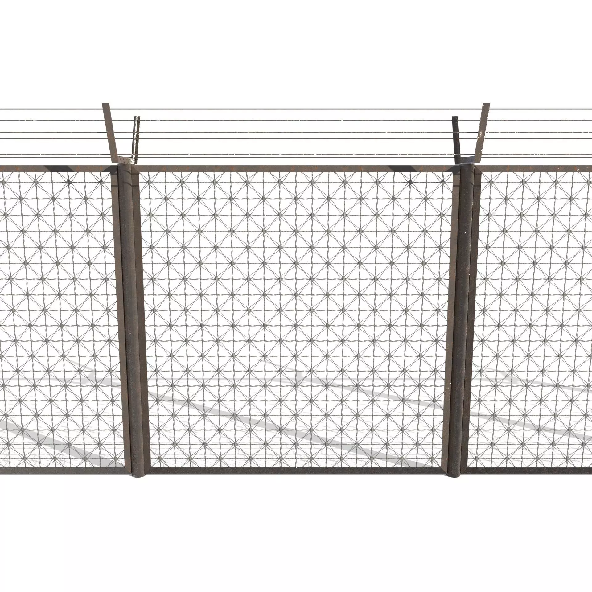 Low Poly Modular Fence 1 Low-poly 3D model_0
