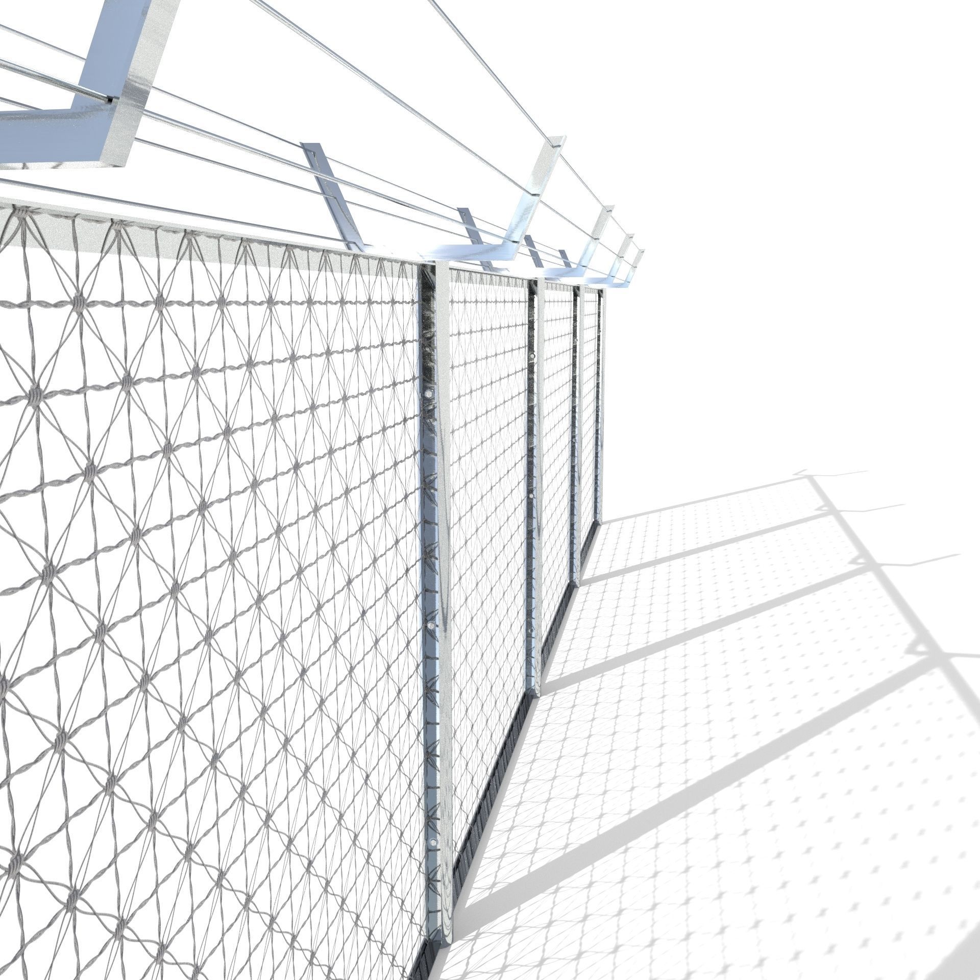 Low Poly Modular Fence 3 Low-poly 3D model_1