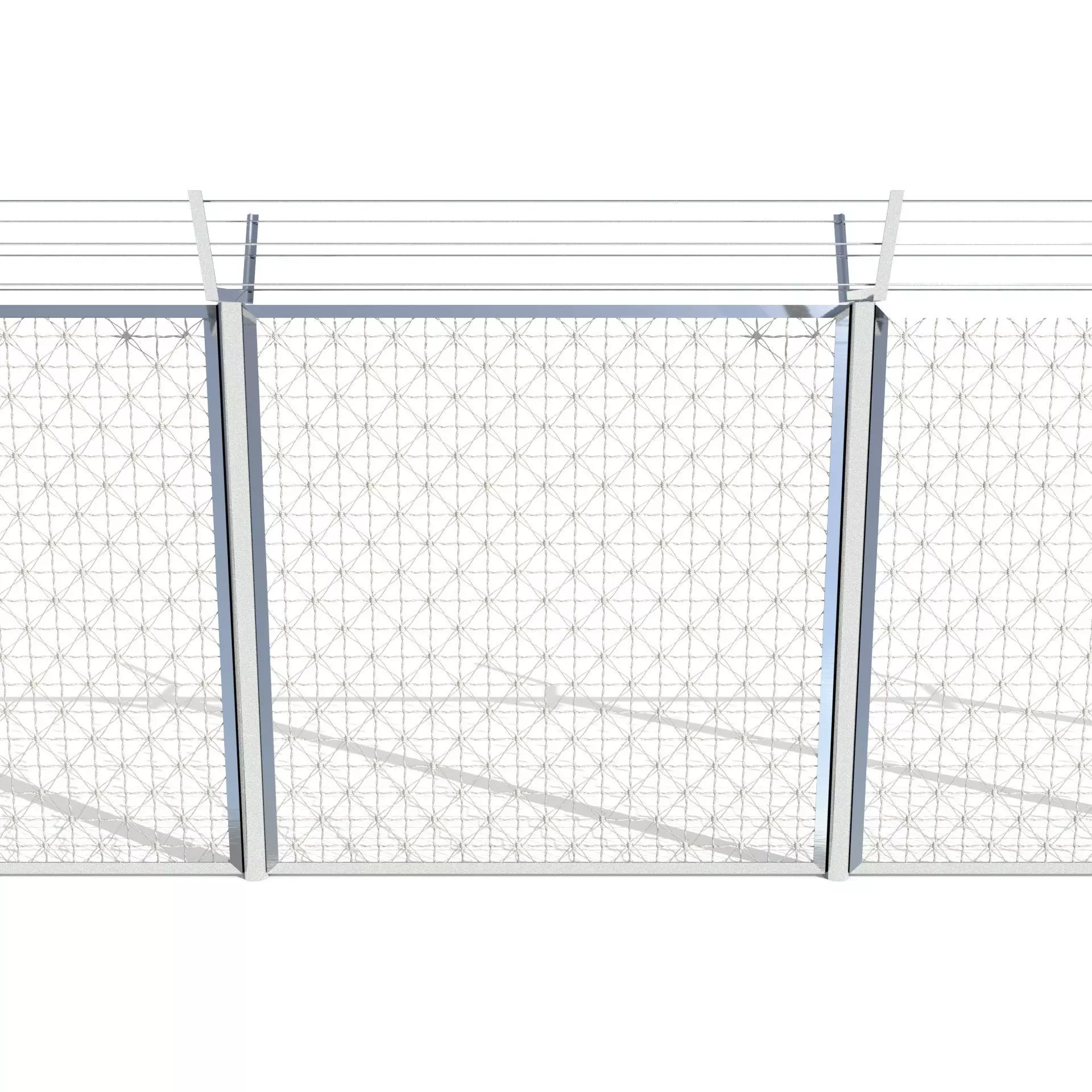 Low Poly Modular Fence 3 Low-poly 3D model_0