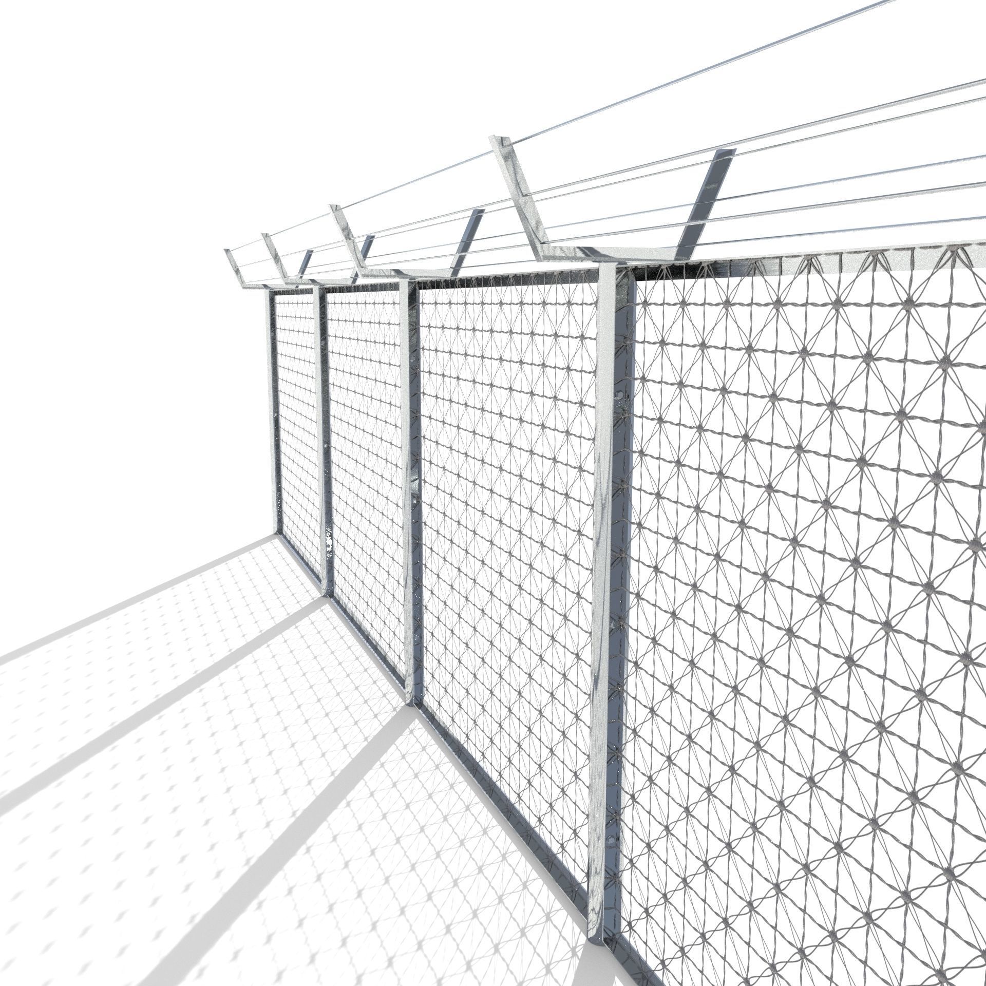 Low Poly Modular Fence 3 Low-poly 3D model_2