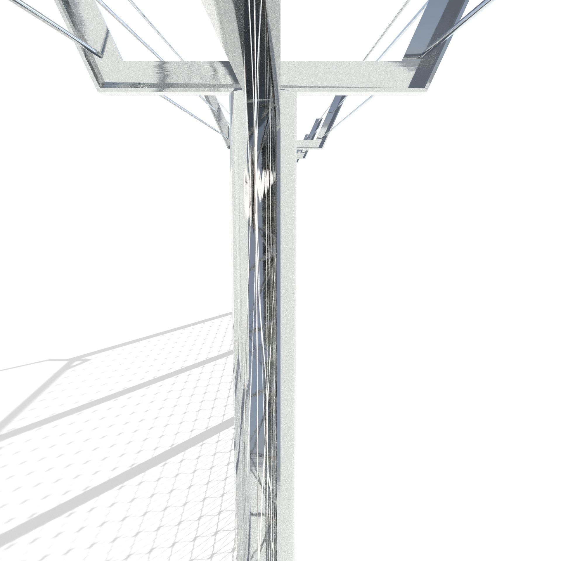 Low Poly Modular Fence 3 Low-poly 3D model_3