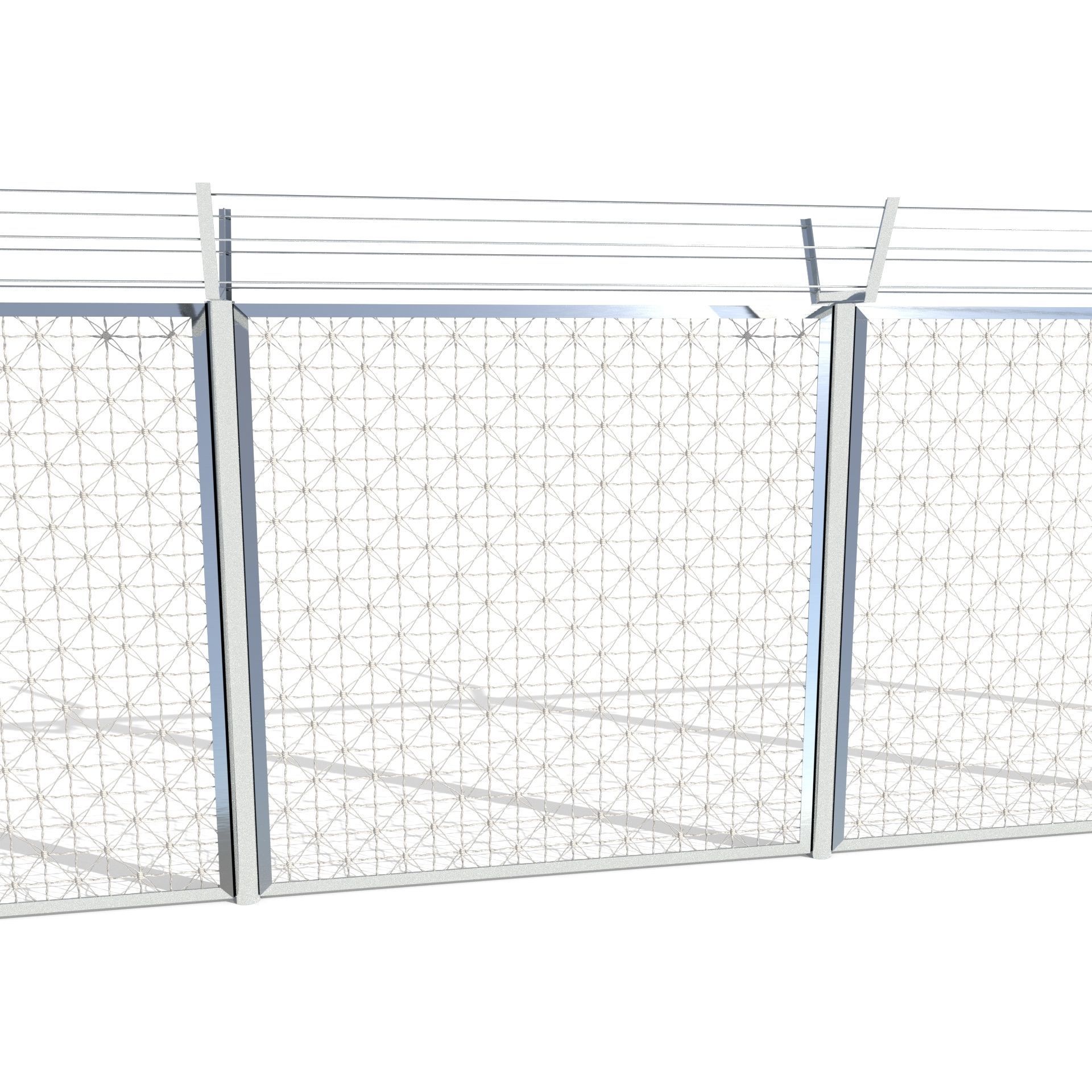 Low Poly Modular Fence 3 Low-poly 3D model_4