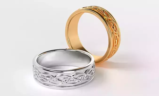 gold wedding ring knot design