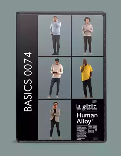 Set of 3D men on the phone 