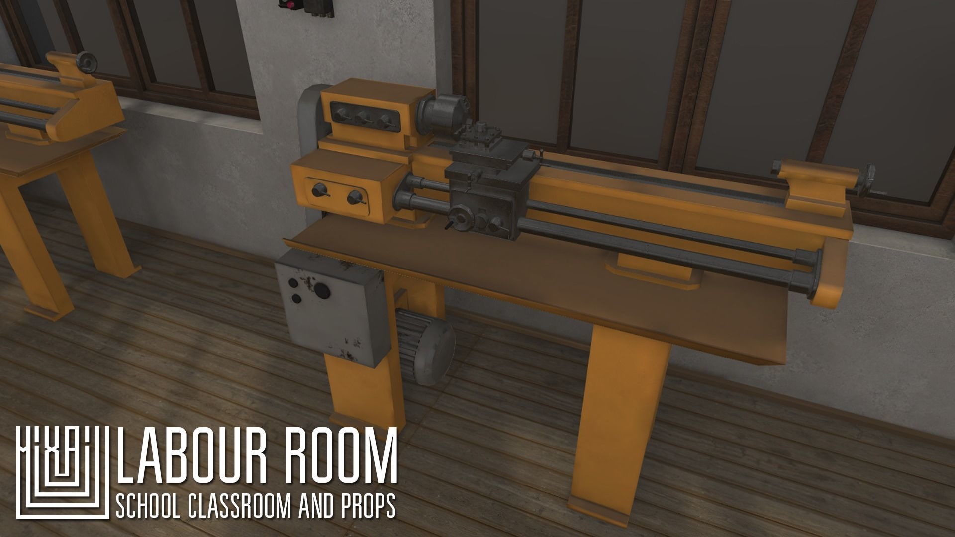 labour room - school classroom and props Low-poly 3D model_17