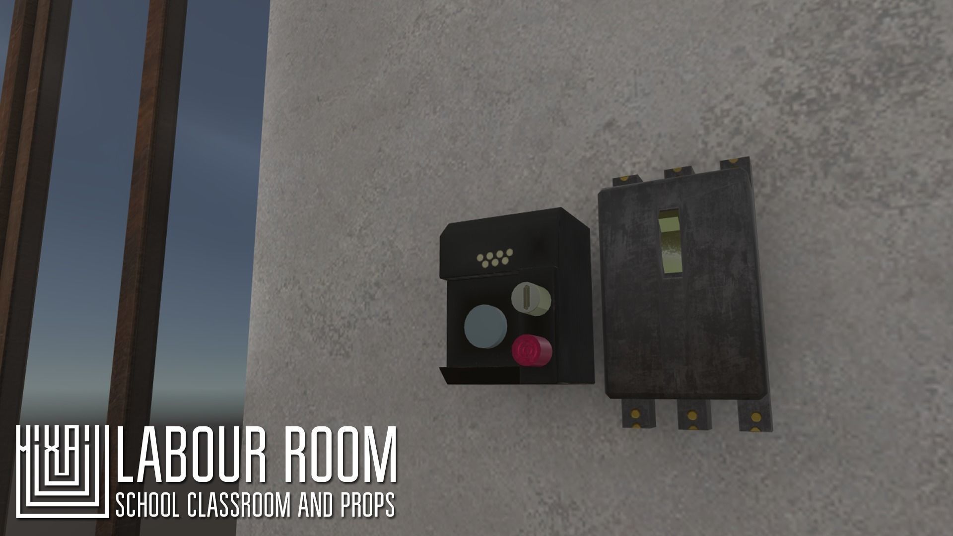 labour room - school classroom and props Low-poly 3D model_16