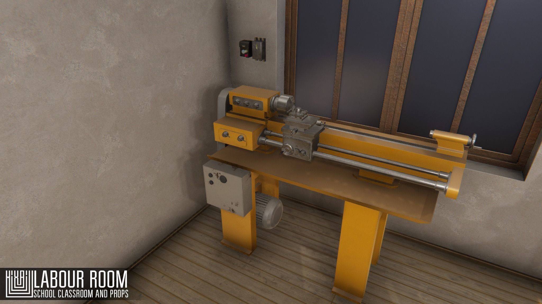 labour room - school classroom and props Low-poly 3D model_6