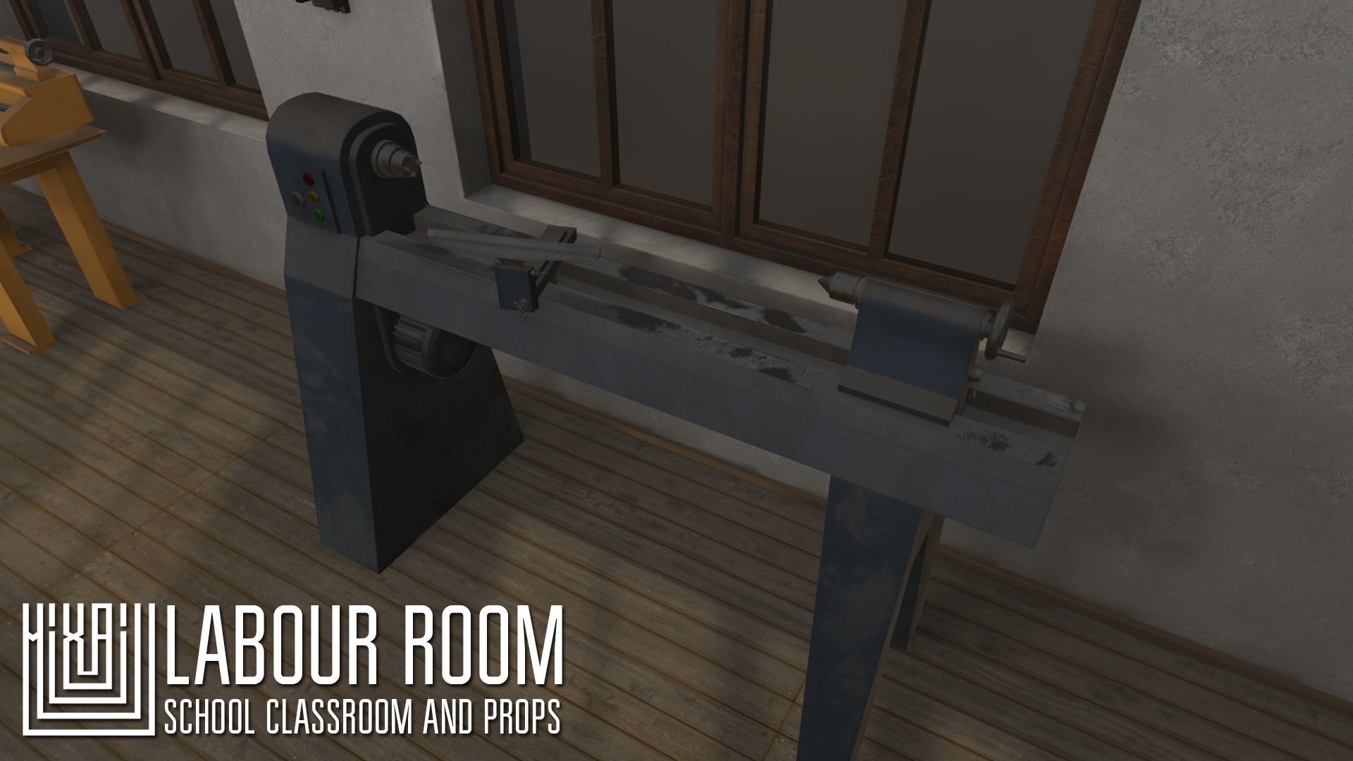 labour room - school classroom and props Low-poly 3D model_18