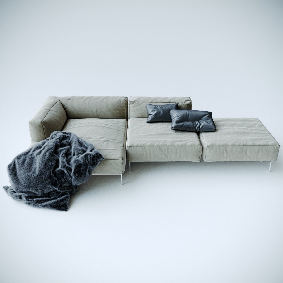 Frank sofa by Antonio Citterio 3D model_3