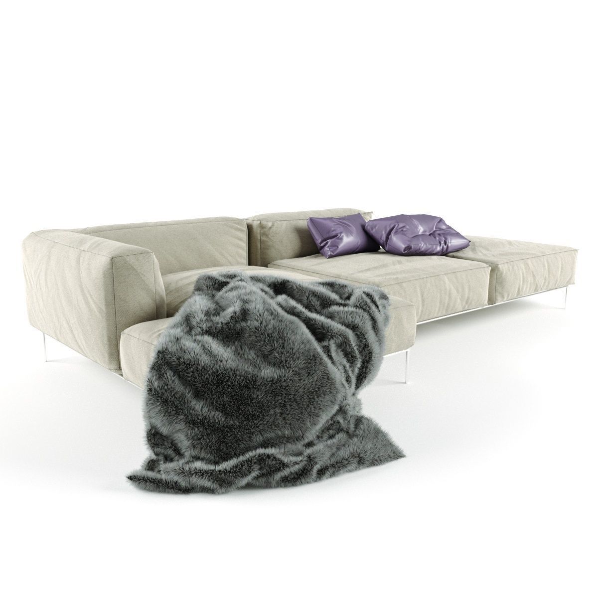 Frank sofa by Antonio Citterio 3D model_1