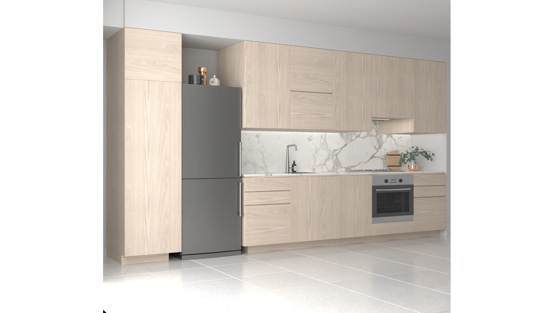 Kitchen A - Simple Apartment Low-poly 3D model_3