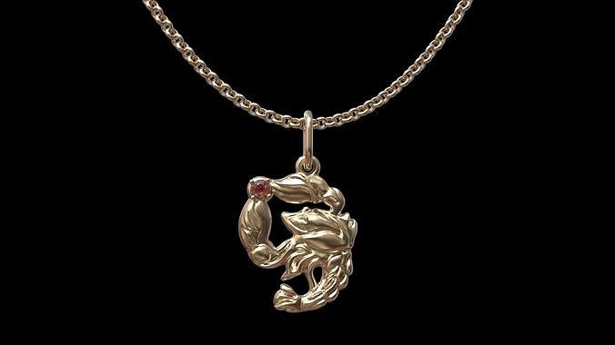 Cancer pendant 3D print model
