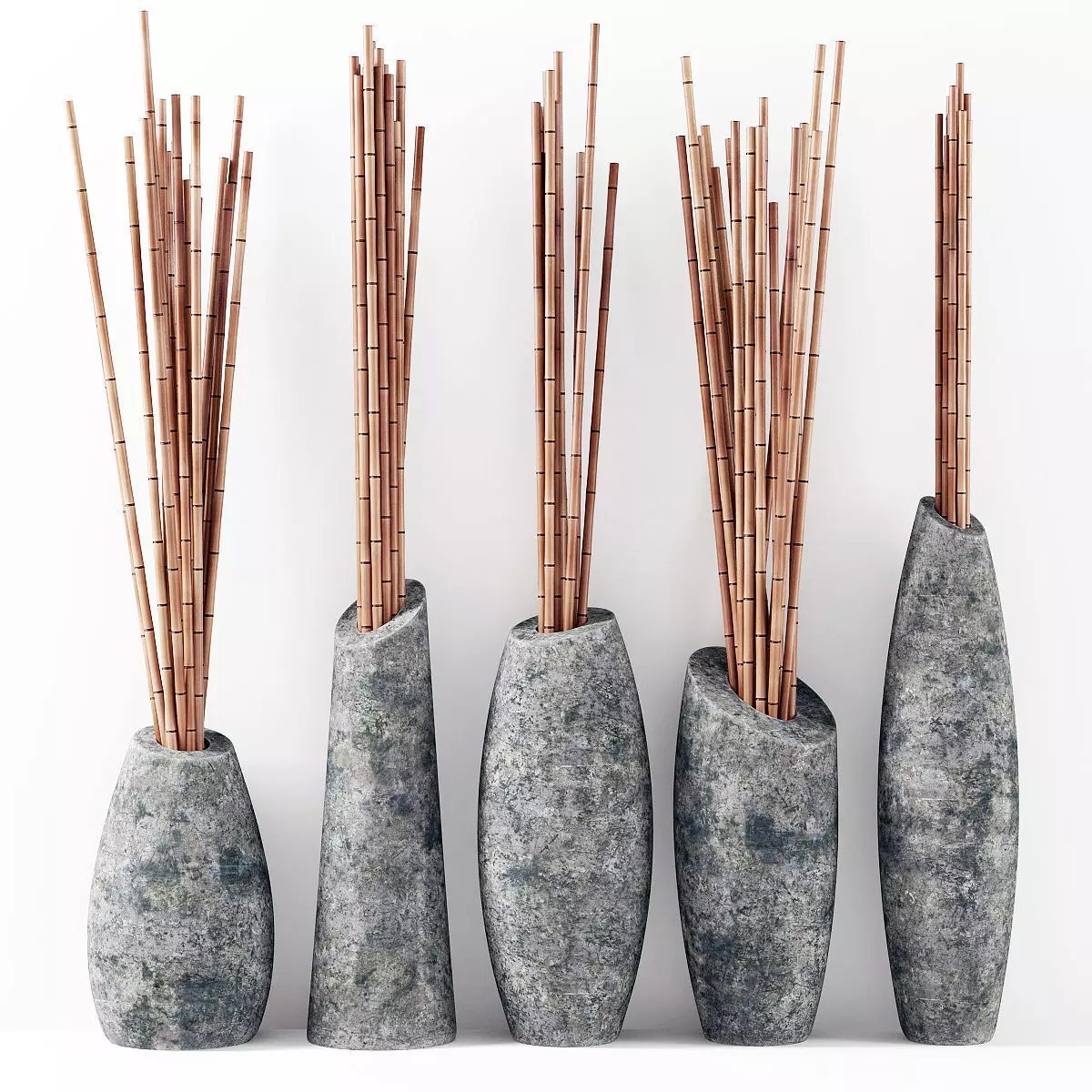 Vase slice branch bamboo 3D model