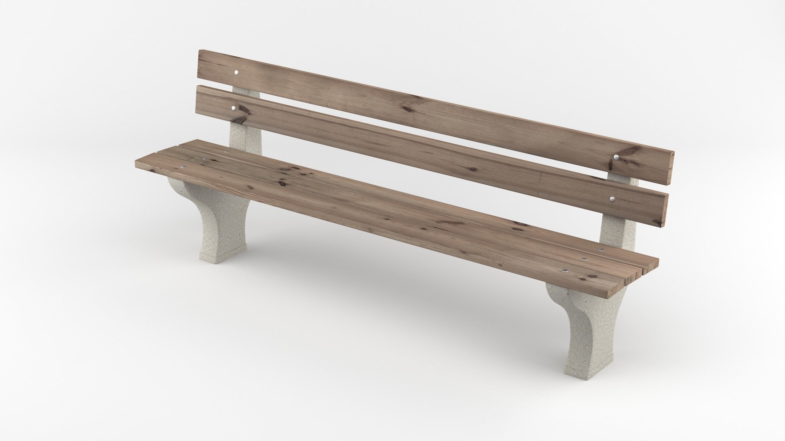 Park bench 3D print model_2