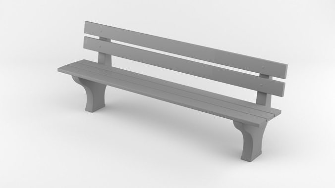 Park bench 3D print model