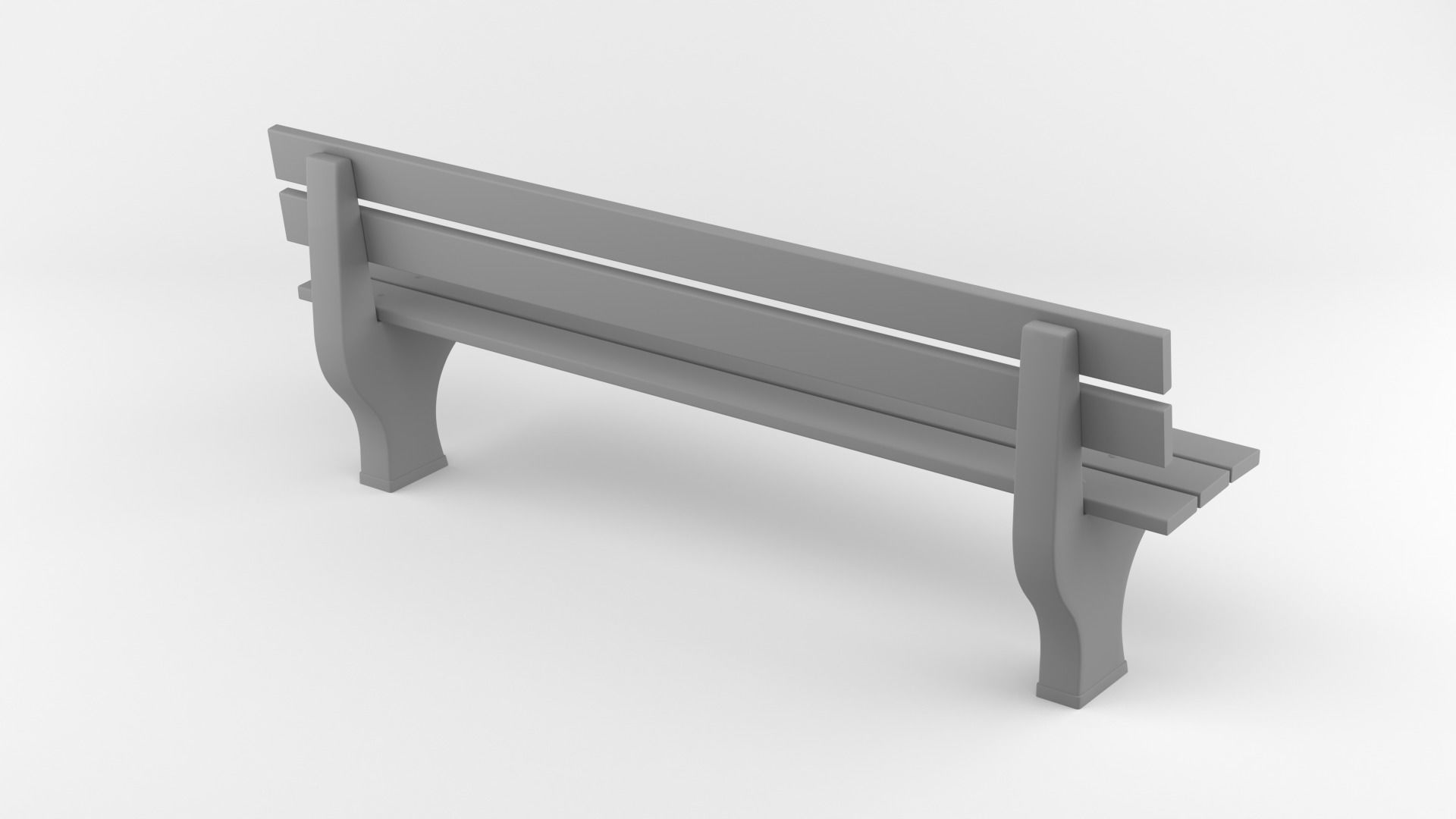 Park bench 3D print model_1