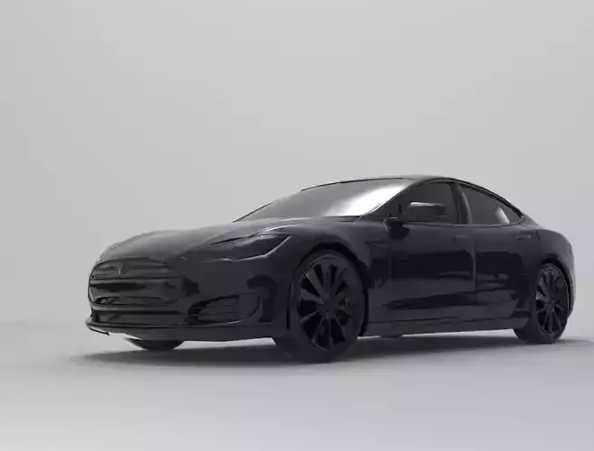 Tesla cars pack low and high poly 3D