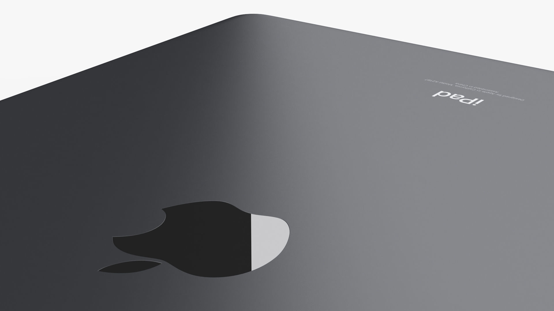 Realistic apple new ipad space gray  3D model 3D print model_1