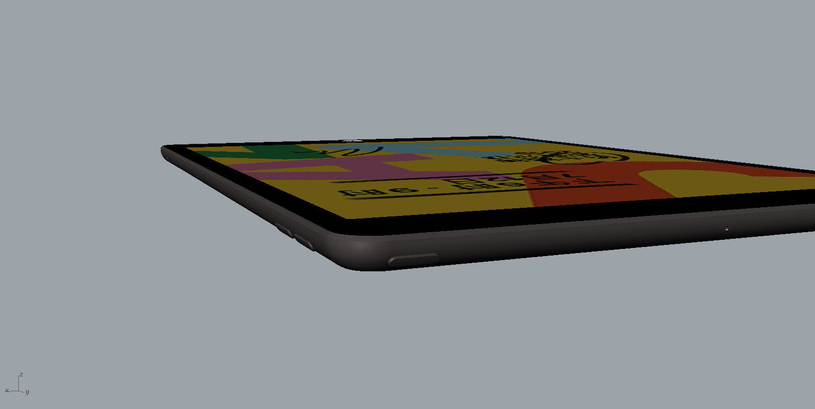 Realistic apple new ipad space gray  3D model 3D print model_8