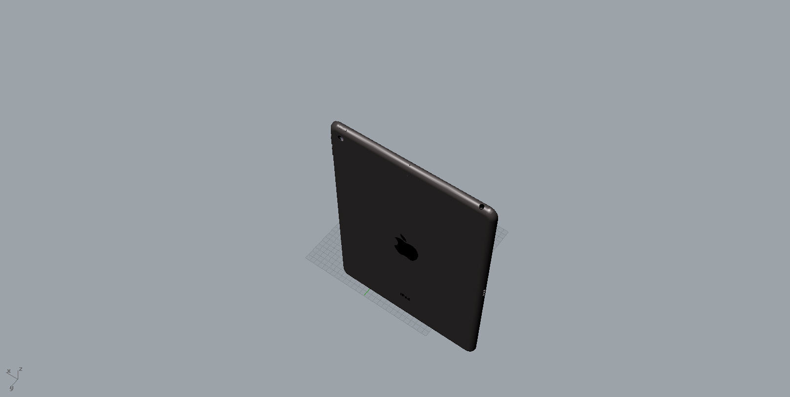 Realistic apple new ipad space gray  3D model 3D print model_12
