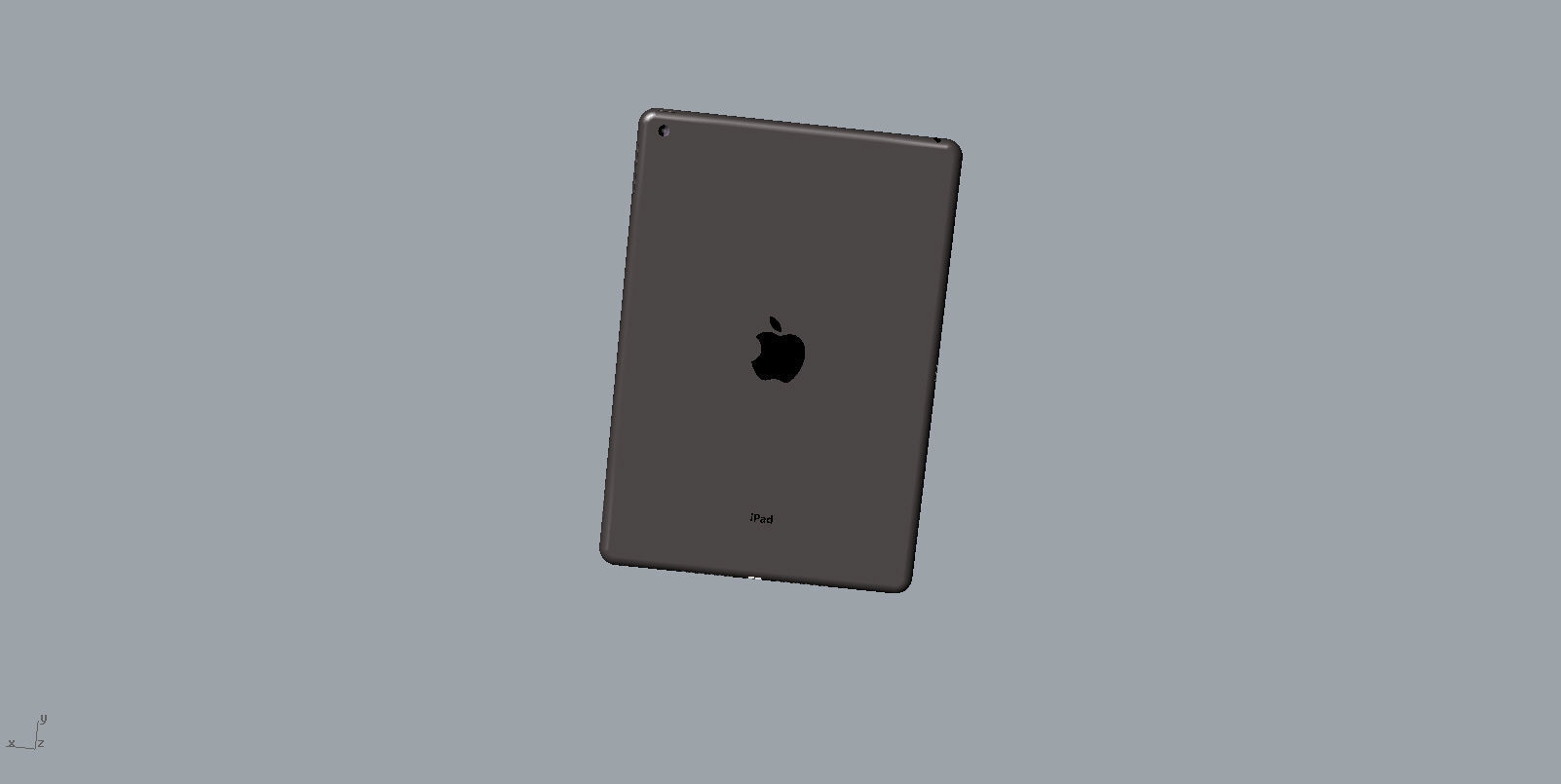 Realistic apple new ipad space gray  3D model 3D print model_6