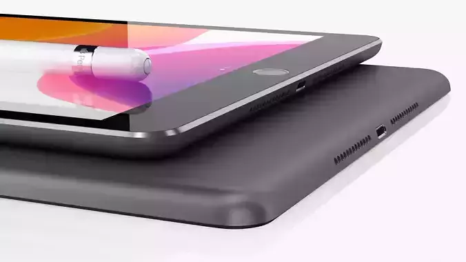 Realistic apple new ipad space gray  3D model 3D print model