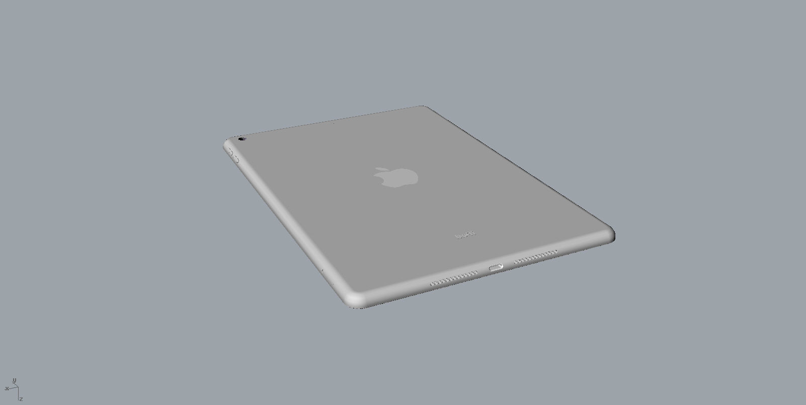 Realistic apple new ipad space gray  3D model 3D print model_18