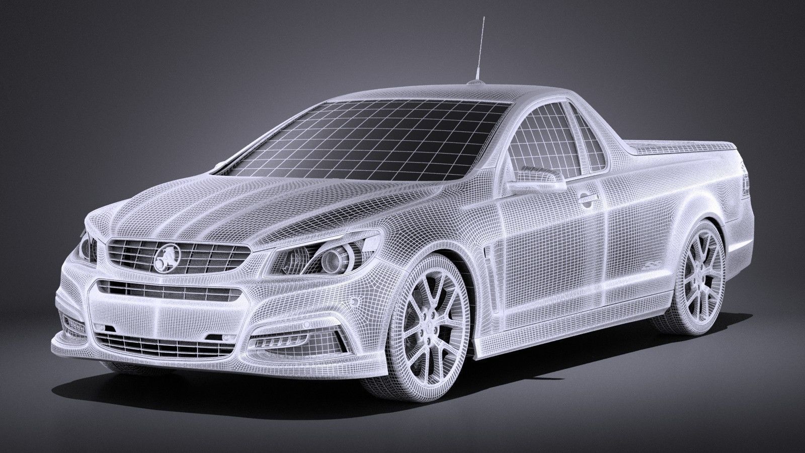 Holden VF Commodore UTE SSV 2016 VRAY 3D model_12
