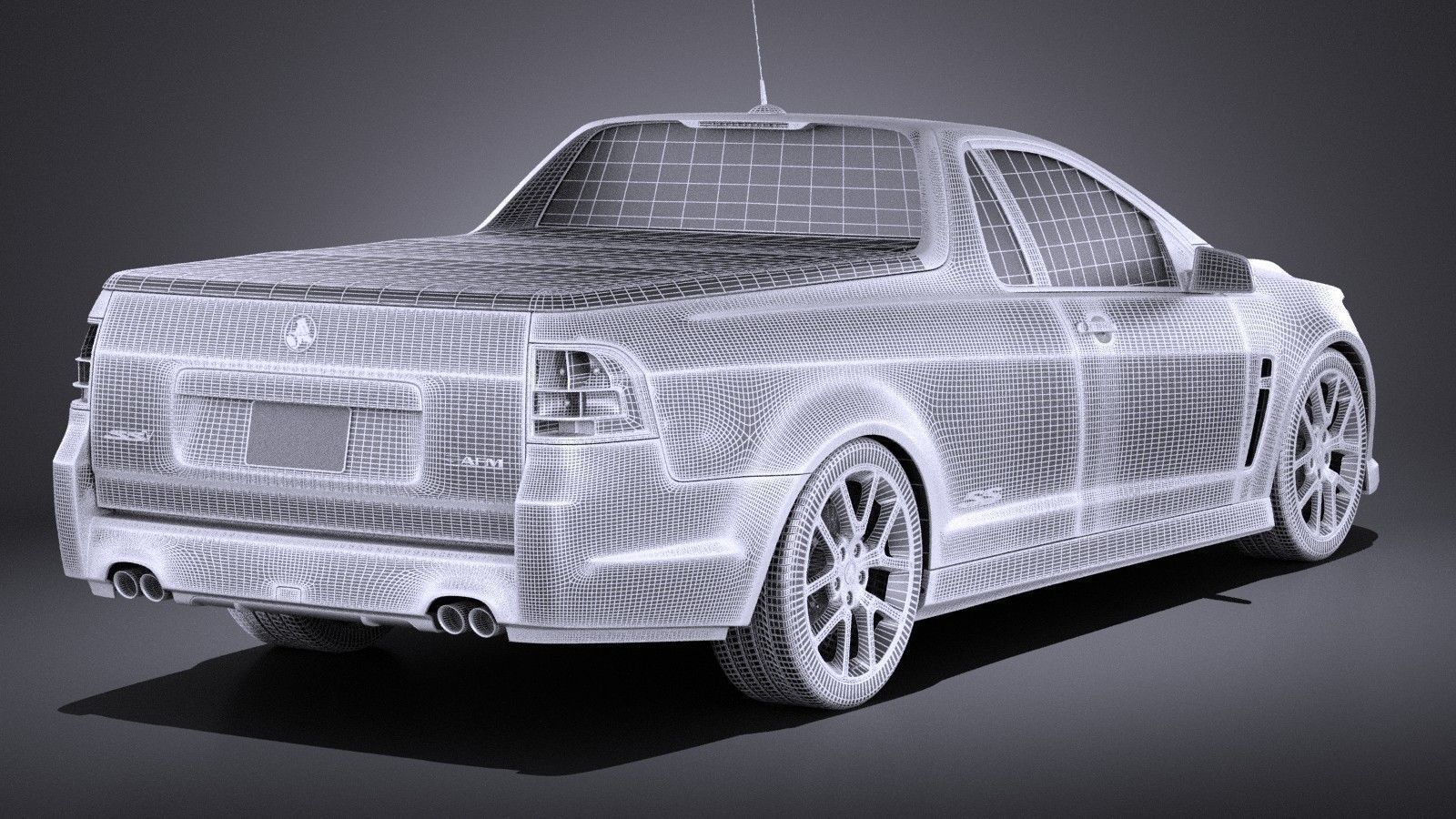 Holden VF Commodore UTE SSV 2016 VRAY 3D model_13