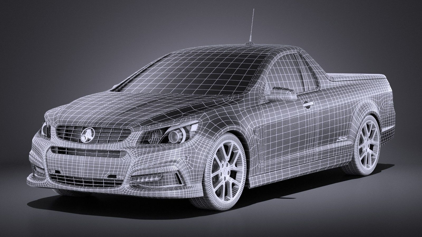 Holden VF Commodore UTE SSV 2016 VRAY 3D model_14