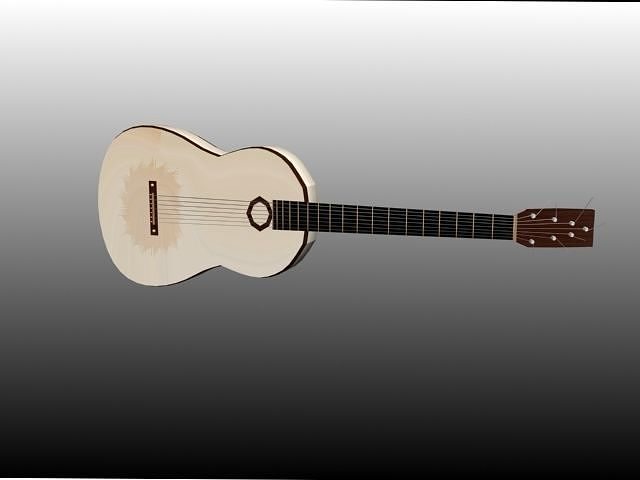 7 string guitar 3D model